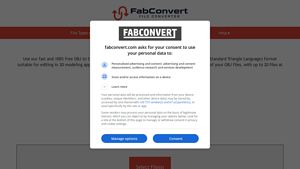 FabConvert - Free OBJ to STL Converter