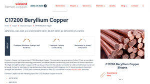 Farmers Copper - C17200 Beryllium Copper