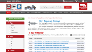Fastener SuperStore - Self Tapping / Sheet Metal Screws