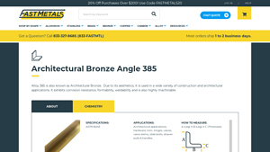Fast Metals - Architectural Bronze Angle 385