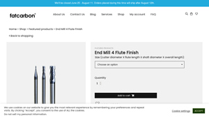 Fat Carbon Materials - Solid Carbide 4 Flute End Mills
