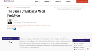 First Mold - Metal Prototype Guide