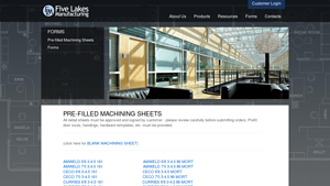 Five Lakes MFG - Prefilled Machining Sheets