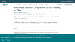 Flow Waterjet - High-Pressure Waterjet Cutting Solutions