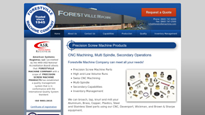 Forestville Machine Company - Precision Screw Machine Products