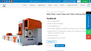 FORSUN CNC - 6kW Fiber Laser Pipe and Tube Cutting Machine