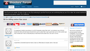 Accurate Shooter - Forstner Bit Recommendations