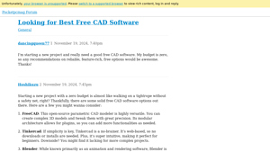 FreeCAD - Open-source Parametric CAD Modeler