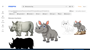 Freepik - Rhinoceros SVG Vectors