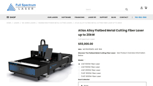 Atlas Alloy - Flatbed Metal Cutting Fiber Laser