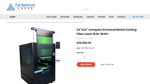 FS Laser - 24x24 Compact Enclosed Metal Cutting Fiber Laser