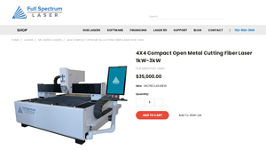 FSLaser - 4X4 Compact Open Metal Cutting Fiber Laser