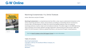 G-W Online Textbooks - Machining Fundamentals 11e