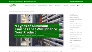 Gabrian - Aluminum Finishes Guide