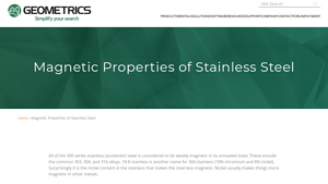 Geometrics - 300 Series Stainless Steel Solutions