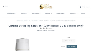 Gold Plating - Chrome Stripping Solution