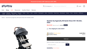 Summer by Ingenuity - 3D Quick Close CS+ Stroller
