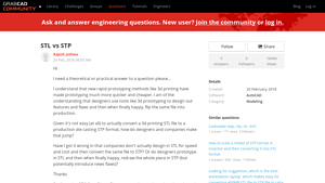 GrabCAD - STL and STP File Formats in 3D Modeling