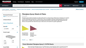 Grainger - Black Fiberglass Epoxy Sheets