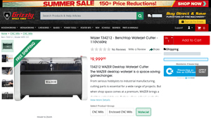 Grizzly - Wazer T34212 Benchtop Waterjet Cutter