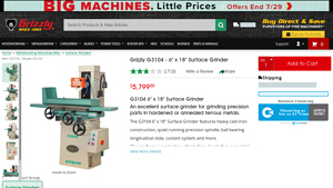 Grizzly - G3104 Surface Grinder