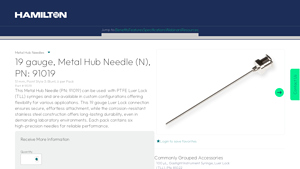 Hamilton Company - Hub Needle 91019