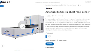 Harsle - Automatic CNC Metal Sheet Panel Bender