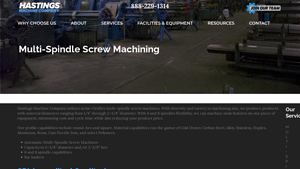 Hastings Machine - Multi-Spindle Screw Machining