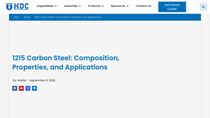 HDC MFG - 1215 Carbon Steel