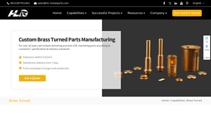 HLC Metal Parts - Brass Turned Components