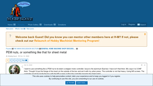 Hobby Machinist - PEM Nuts for Stepper Motor Controllers
