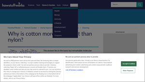 HowStuffWorks - Cotton vs. Nylon Absorbency