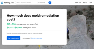 HomeGuide - Mold Remediation Costs