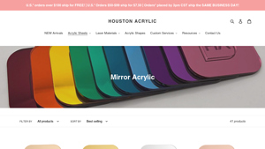 Houston Acrylic - Mirror Acrylic Collection