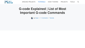 HowToMechatronics - Understanding G-Code for CNC and 3D Printing