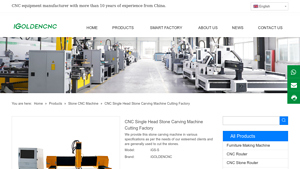 iGOLDENCNC - iGS-S CNC Single Head Stone Carving Machine