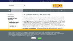Imoa - Precipitation Hardened Stainless Steel Grades
