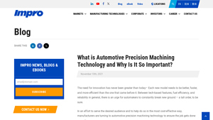 Impro Precision - Automotive Precision Machining Solutions