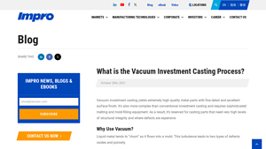 ImproPrecision - Vacuum Investment Casting