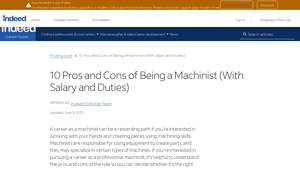 Indeed - Machinist Career Insights