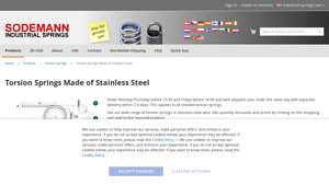 Industrial Springs - Stainless Steel 302 Compression Springs