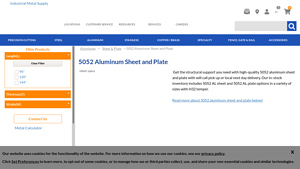 Industrial Metal Supply - 5052 Aluminum Sheet and Plate