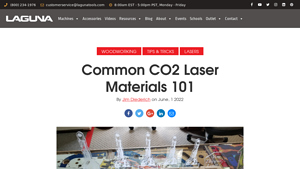 Laguna Tools - CO2 Laser Engraving Materials