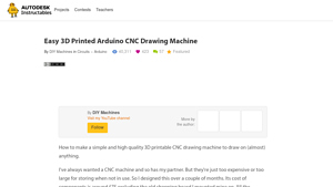 Instructables - Easy 3D Printed Arduino CNC Drawing Machine