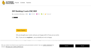 Instructables - DIY Desktop 5-Axis CNC Mill