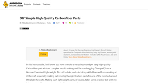 Instructables - DIY Carbon Fiber Parts