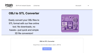 Intagly - OBJ to STL Converter
