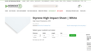 Interstateam - Styrene High Impact Sheet