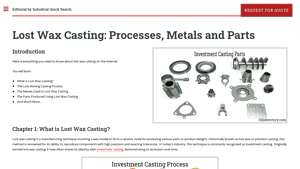 IQS Directory - Lost Wax Casting Solutions