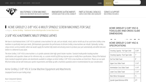 JEM Automatics - Acme Gridley 2-3/8 HSC-6 Multi Spindle Screw Machine